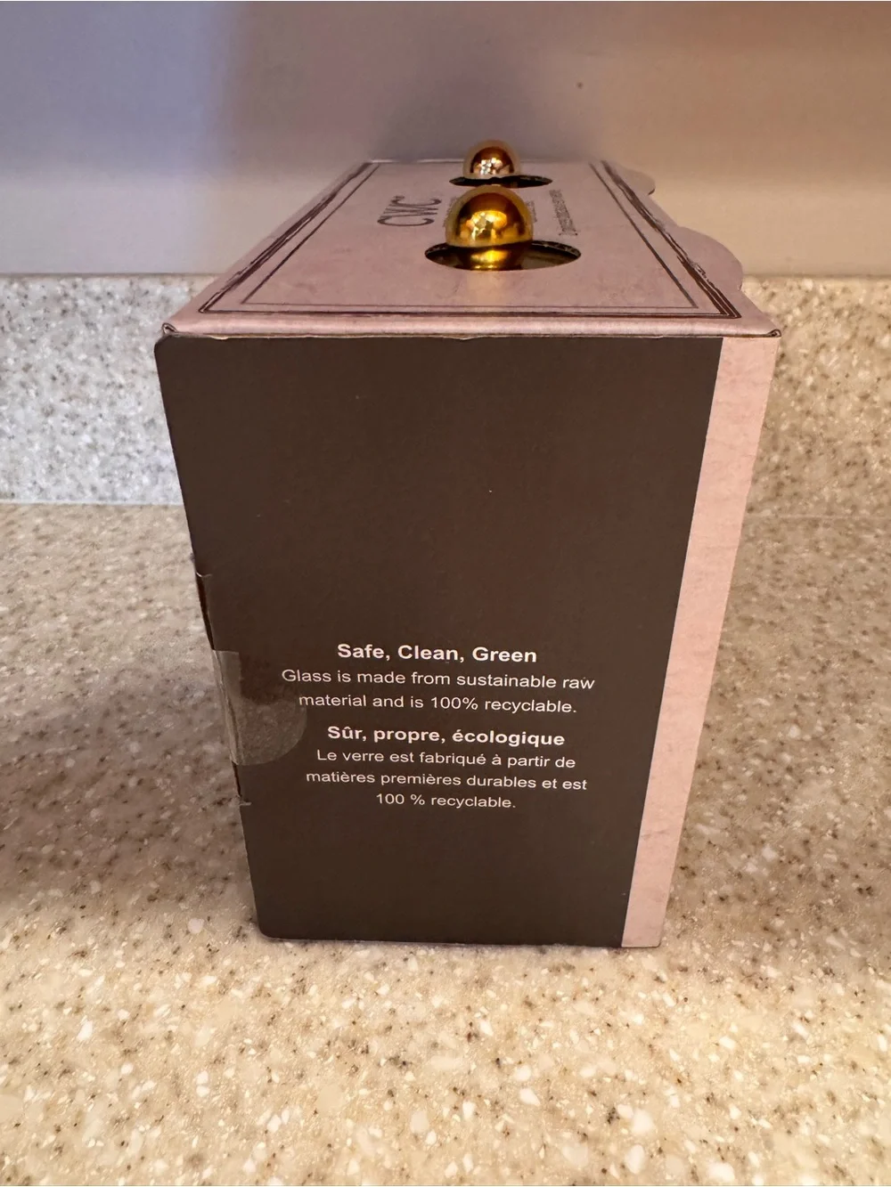 Cook With Color Grey Glass Spider Embossed Canister Set with Gold Lids - 2 Piece